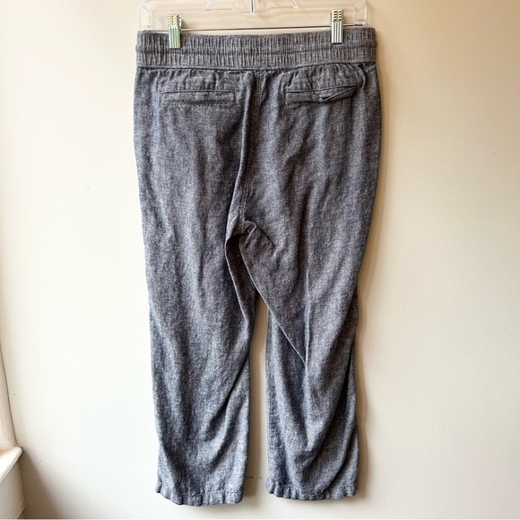 Ann Taylor Factory linen blend wide leg elastic waist drawstring trousers - Picture 3 of 6